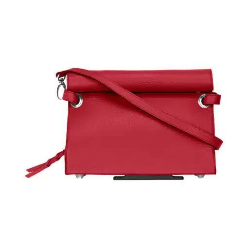 sac pour vélotaffer chic rouge avec plaque de fixation