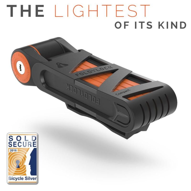 Foldylock compact, antivol de vélo pliant orange, le meilleur compromis pour sécuriser son vélo
