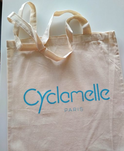 tote bag en coton bio logotypé Cyclamelle