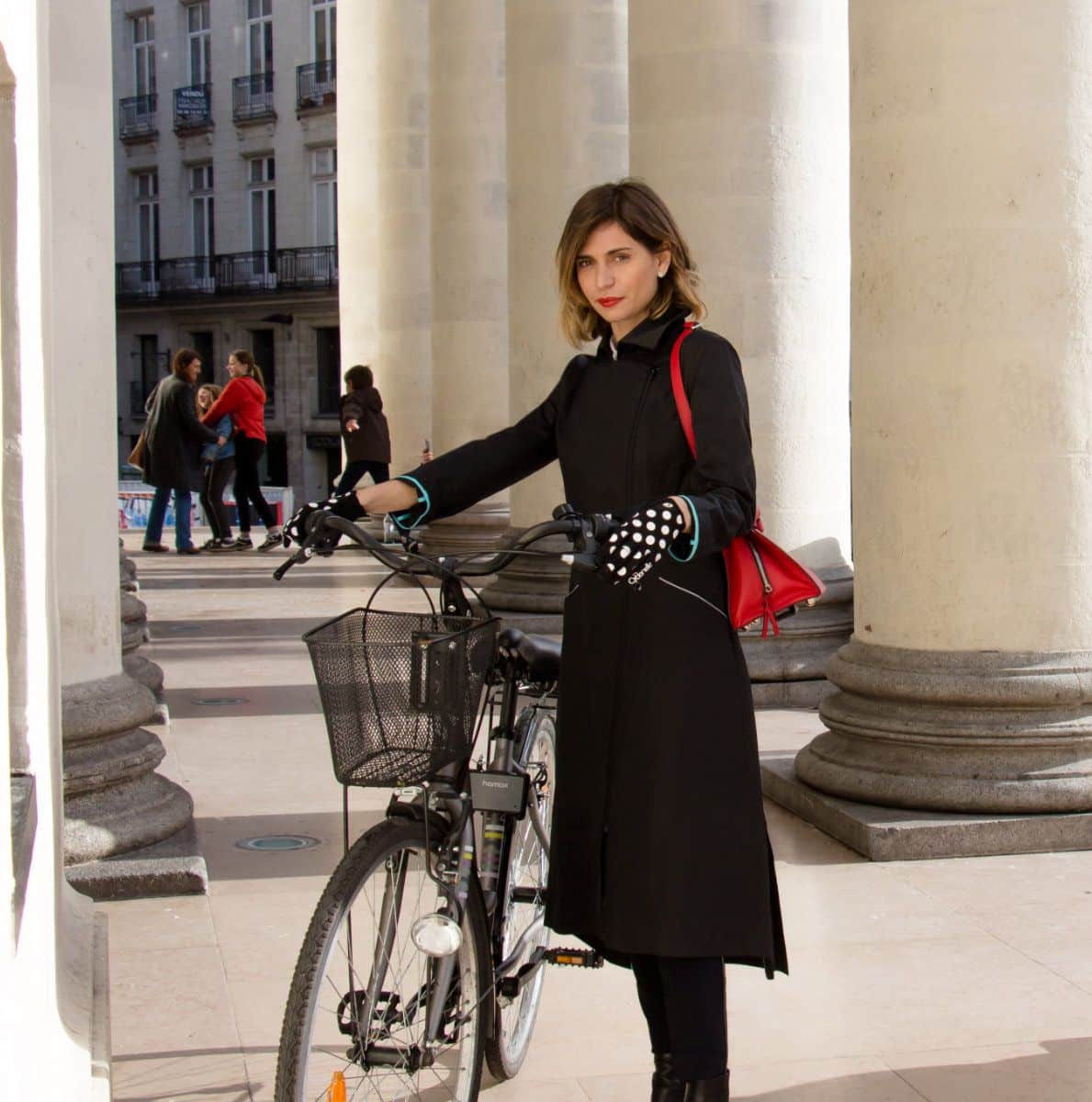 Robe droite pour être chic à vélo, Made in France - Cyclamelle